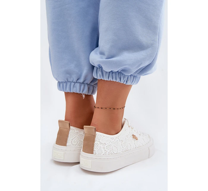 Dámské tenisky s krajkou model 22102739 Bílé - Lee Cooper