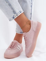 Tenisky z prírodného semišu na platforme Pink Coralia
