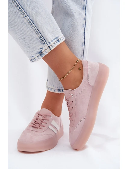 Tenisky z prírodného semišu na platforme Pink Coralia Tenisky z prírodného semišu na platforme Pink Coralia