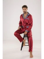 Pánske saténové pyžamo Satyna Adam 939 - De Lafense Pánske saténové pyžamo Satyna Adam 939 - De Lafense