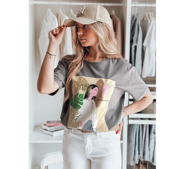 Dámské tričko graphite Dstreet model 21977081 - FashionStreet Dámské tričko graphite Dstreet model 21977081 - FashionStreet