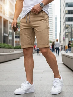 Spodenki męskie jeansowe ze beżowe model 22136357 - FashionStreet