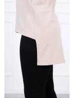 Halenka s potiskem a delšími zády béžová Halenka s potiskem a delšími zády béžová