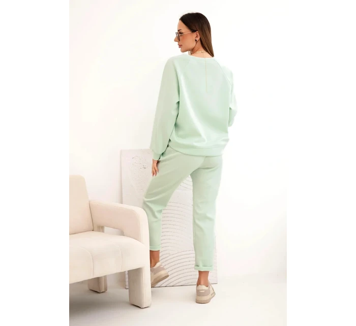 Dámska súprava z viskózy s mikinou a nohavicami butter mint Dámska súprava z viskózy s mikinou a nohavicami butter mint