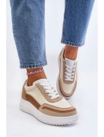 Dámské tenisky na platformě béžové model 21650631 - Boto