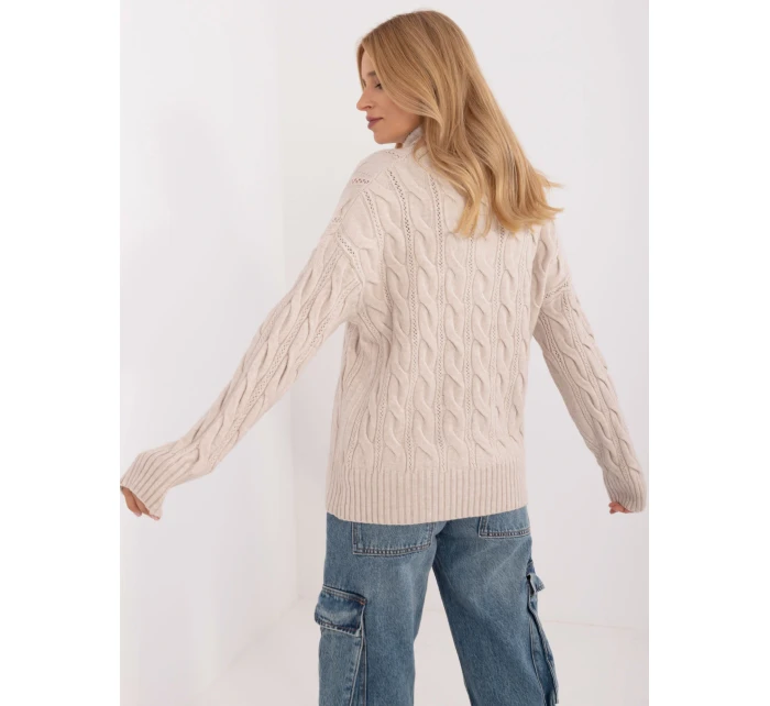 Sweter AT SW model 20463667 jasny beżowy - FPrice