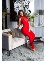 Sexy KouCla Neck Jumpsuit with Mesh