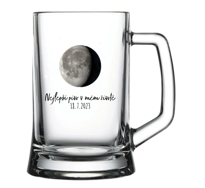 Personalizovaná pivní sklenice s měsíční fází Personalizovaná pivní sklenice s měsíční fází