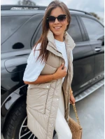 Dámská prošívaná vesta béžová Dstreet model 21965438 - FashionStreet Dámská prošívaná vesta béžová Dstreet model 21965438 - FashionStreet