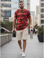 Pánska oranžová moro košeľa FashionStreet RX5592 Pánska oranžová moro košeľa FashionStreet RX5592