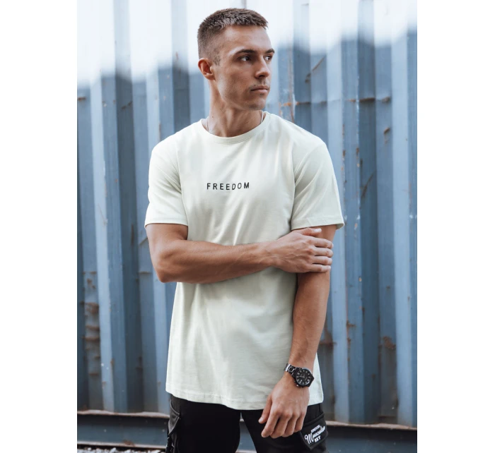 Pánské tričko v barvě ecru Dstreet model 21978277 - FashionStreet