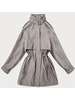 Dámska tenká bunda Goodlookin s vetrovým golierom Dark Beige (P3-6302-62)
