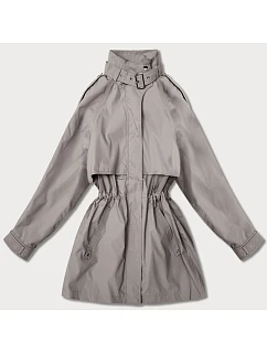 Dámska tenká bunda Goodlookin s vetrovým golierom Dark Beige (P3-6302-62)