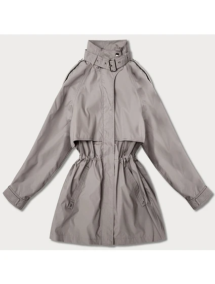 Dámska tenká bunda Goodlookin s vetrovým golierom Dark Beige (P3-6302-62) Dámska tenká bunda Goodlookin s vetrovým golierom Dark Beige (P3-6302-62)