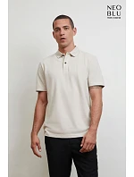 NEOBLU Orel Unisex piqué polo z hrubej bavlny 24.4337 zaprášená béžová NEOBLU Orel Unisex piqué polo z hrubej bavlny 24.4337 zaprášená béžová
