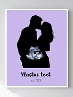 Personalizovaný magický fotob obraz v ráme – 40x50 – s párom a ultrazvukom