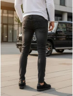 Pánske čierne nohavice FashionStreet UX3823