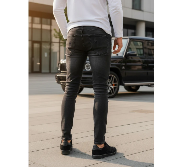 Pánske čierne nohavice FashionStreet UX3823