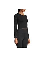 CASALL Crop Tričko s dlouhým rukávem Black CASALL Crop Tričko s dlouhým rukávem Black