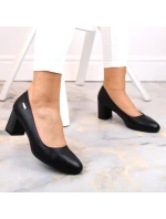 Černé lodičky W s ozdobným model 20709526 - SERGIO LEONE Černé lodičky W s ozdobným model 20709526 - SERGIO LEONE