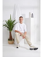 Build your Brand BY 193 Pánske tričko oversize „Huge Tee“ 56.0193 biela piesková