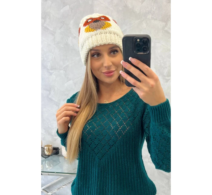 Dámska čiapka Ofelia K349 ecru