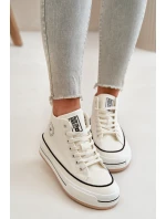 Zateplené Dámské Tenisky Na Platformě Eko Kůže Big Star model 21669595 Bílé - Big Star Shoes Zateplené Dámské Tenisky Na Platformě Eko Kůže Big Star model 21669595 Bílé - Big Star Shoes
