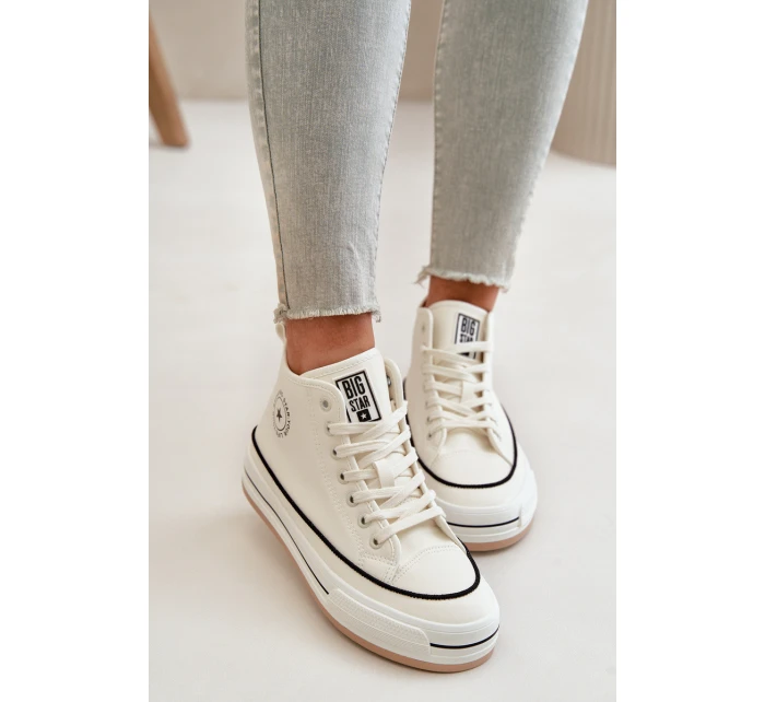Zateplené Dámské Tenisky Na Platformě Eko Kůže Big Star model 21669595 Bílé - Big Star Shoes Zateplené Dámské Tenisky Na Platformě Eko Kůže Big Star model 21669595 Bílé - Big Star Shoes