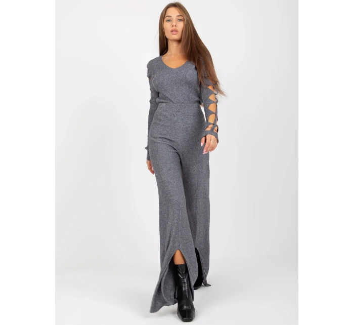 Kalhoty VI SP model 17846691 tmavě šedá - FPrice Kalhoty VI SP model 17846691 tmavě šedá - FPrice