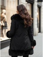 Dámská bunda s kožešinou černá Dstreet model 21995368 - FashionStreet