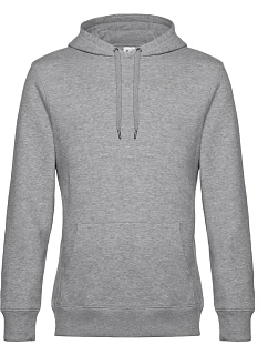 B&C KING Hooded_° Pánska mikina s kapucňou 01.U02K heather grey