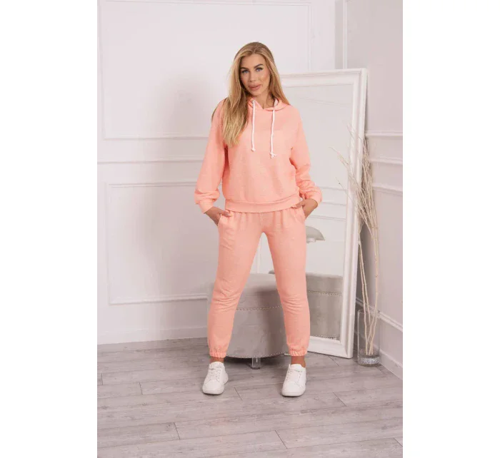 Súprava mikiny s kapucňou marhuľová