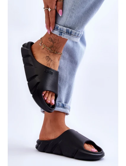 Lekkie Damskie Piankowe Klapki Big Star LL274594 Czarne