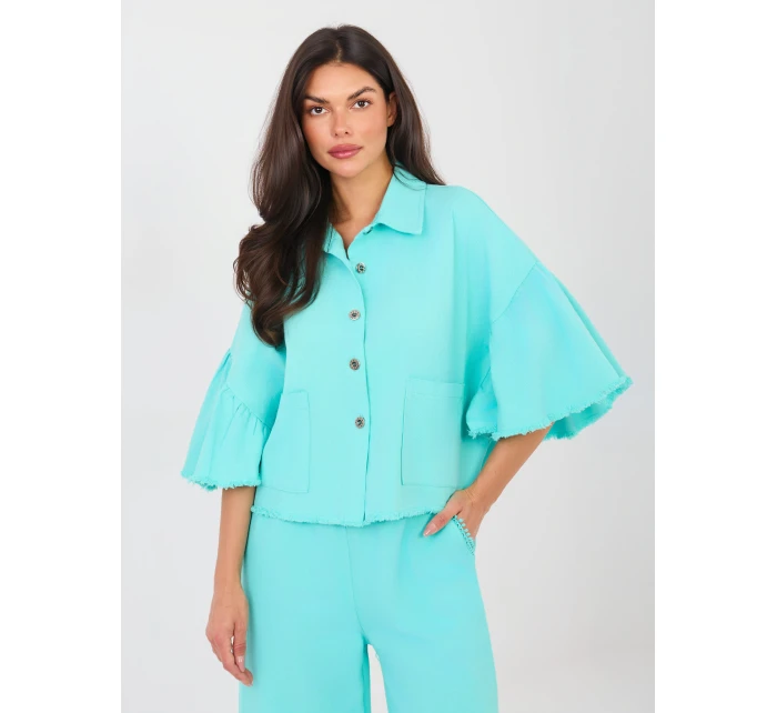 IT KR bunda FL9998.85 tyrkysová IT KR bunda FL9998.85 tyrkysová