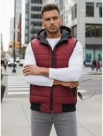 Vínová pánska vesta FashionStreet TX4238 Vínová pánska vesta FashionStreet TX4238