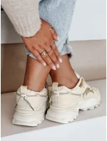 FashionStreet béžové dámske tenisky ZY1011