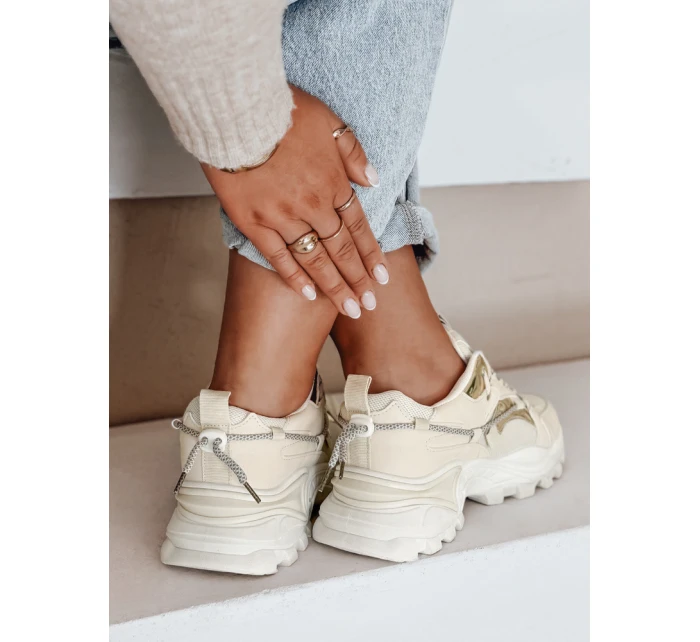 FashionStreet béžové dámske tenisky ZY1011