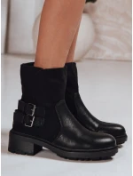 Dámské kozačky s ovčí kůží černé Dstreet model 21994265 - FashionStreet