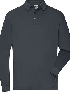 Daiber JN 1842 Pánske pracovné polo s dlhým rukávom z piké 02.1842 carbon