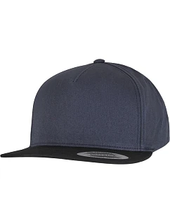 Flexfit 6007/6007T 5-panelová snapbacková čiapka 55.6007 tmavomodrá/čierna