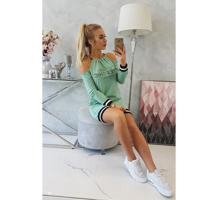 Tres Chic tmavo mätové šaty