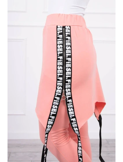 Nohavice/oblek s nápisom marhuľová selfie