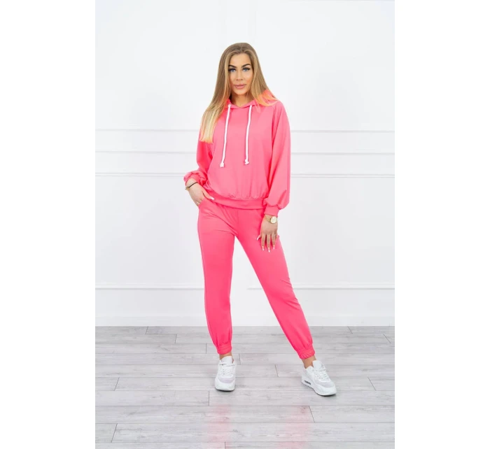 Súprava mikiny s kapucňou ružová neónová Súprava mikiny s kapucňou ružová neónová