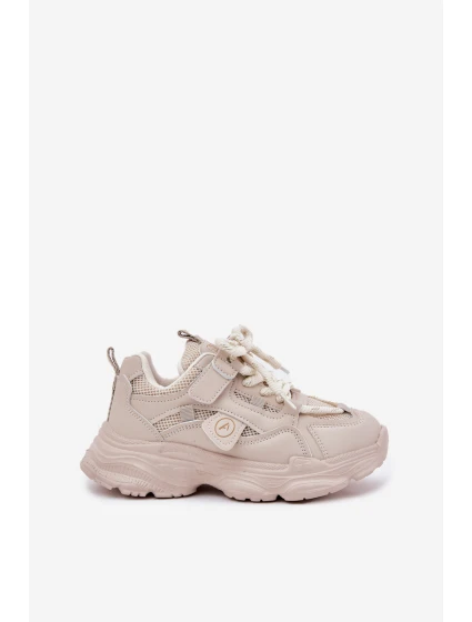 Dětské tenisky na platformě béžové model 21692440 - Boto Dětské tenisky na platformě béžové model 21692440 - Boto