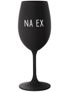 NA EX - černá sklenice na víno 350 ml