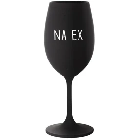 NA EX - černá sklenice na víno 350 ml