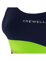 Dámske nohavice Katie W 02 tmavo modré s neónovou zelenou - Crowell