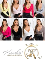 Dámsky sexy kardigán so zavinovacími prvkami IN-1537 Grey - Koucla