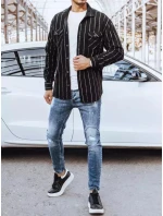 Pánská pruhovaná košile černá Dstreet model 21966494 - FashionStreet