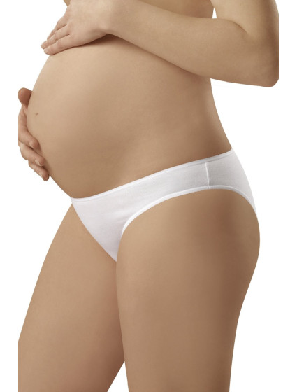 Těhotenské kalhotky  Mama mini white - ITALIAN FASHION